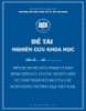 Đề tài khoa học: Mối quan hệ giữa phạm vi bảo hiểm tiền gửi, cơ cấu sở hữu đến sự chấp nhận rủi ro của các ngân hàng thương mại Việt Nam
