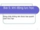 Bài giảng Khí động lực học: Bài 5 - Nguyễn Mạnh Hưng