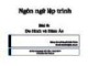 Bài giảng Ngôn ngữ lập trình - Bài 8: Đa hình và hàm ảo