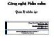 Bài giảng Công nghệ phần mềm: Bài 5 - TS. Lê Nguyễn Tuấn Thành
