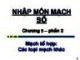 Bài giảng Nhập môn mạch số: Chương 5.2 - ĐH Công nghệ Thông tin TP. HCM