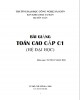 Bài giảng Toán cao cấp C1: Phần 2 - TS. Trần Ngọc Hội
