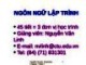 Bài giảng Ngôn ngữ lập trình - Chương 4: Kiểu dữ liệu có cấu trúc