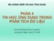 Bài giảng môn Tin học ứng dụng - Chương 5: Ứng dụng công cụ phân tích dữ liệu