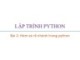 Bài giảng Lập trình Python: Bài 2 - Trương Xuân Nam