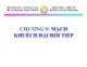 Bài giảng Cơ sở kỹ thuật điện - Chương 9: Mạch khuếch đại hồi tiếp