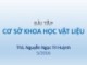 Bài tập Cơ sở khoa học vật liệu: Tính chất từ của vật liệu - ThS. Nguyễn Ngọc Trí Huỳnh