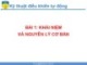 Bài giảng Kỹ thuật điều khiển tự động - Bài 1: Khái niệm và nguyên lý cơ bản