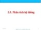 Bài giảng Lý thuyết điều khiển tự động: Chương 2.5 - TS. Nguyễn Thu Hà