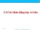 Bài giảng Lý thuyết điều khiển tự động: Chương 2.3 - TS. Nguyễn Thu Hà