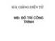 Bài giảng Bố trí công trình - Bài 1: Bố trí công trình