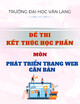 Đề thi kết thúc học phần học kì 2 môn Phát triển trang web căn bản năm 2024-2025